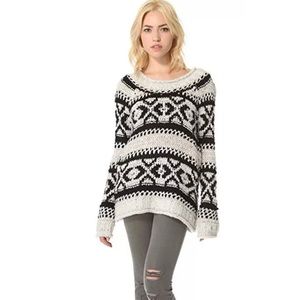 Free People Chunky Knit Reed Fairisle Sweater